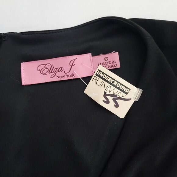 Eliza J New York Black Embellished Formal Dress Size 6 - Picture 7 of 11